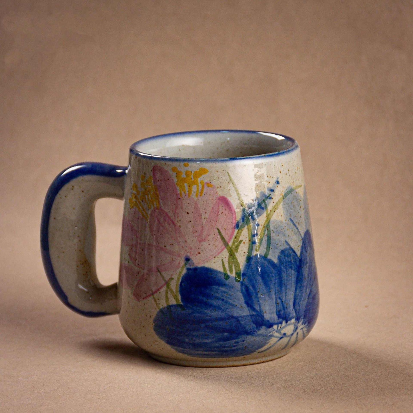 Blue & White Lotus Ceramic Mug