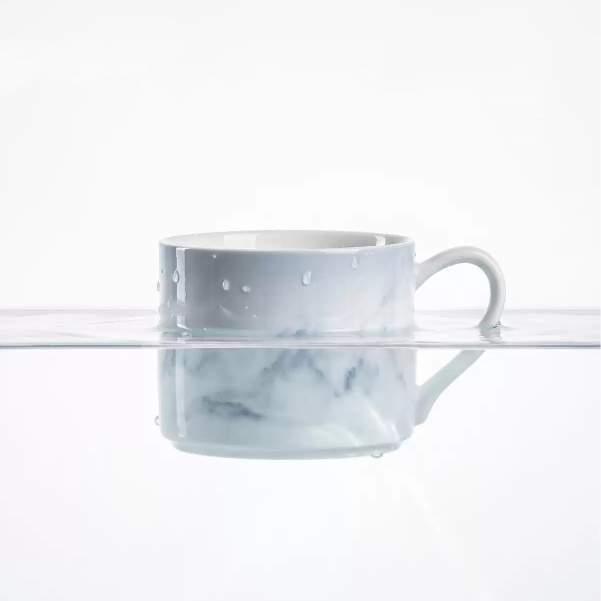 Ink Wash Mountain & River Ceramic Coffee Cup & Saucer