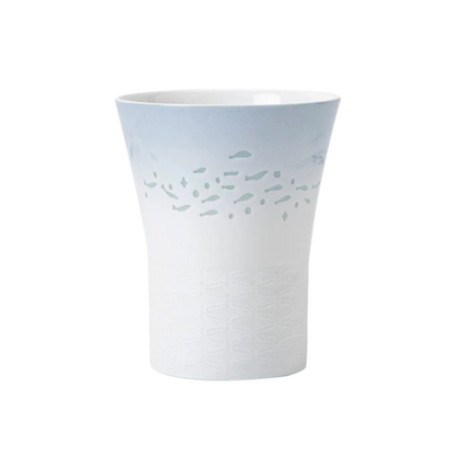 Celadon Green Linglong Porcelain Fish Design Mug