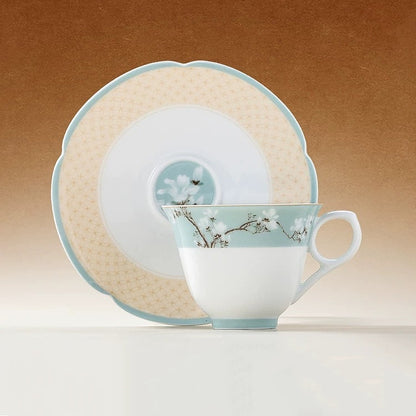 Magnolia Botanical Porcelain Coffee Cup & Saucer Set