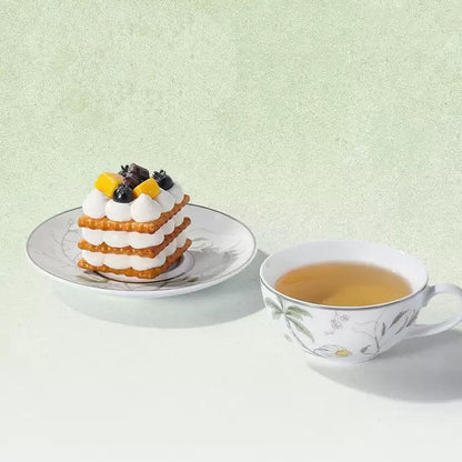 Spring Blossom Botanical Porcelain Coffee Cup & Saucer Set
