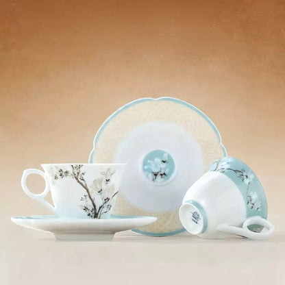 Magnolia Botanical Porcelain Coffee Cup & Saucer Set