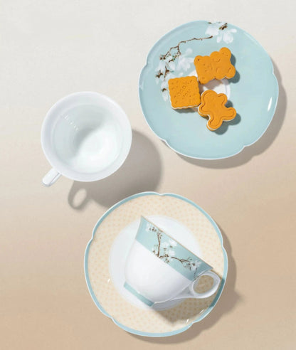 Magnolia Botanical Porcelain Coffee Cup & Saucer Set