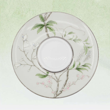 Spring Blossom Botanical Porcelain Coffee Cup & Saucer Set