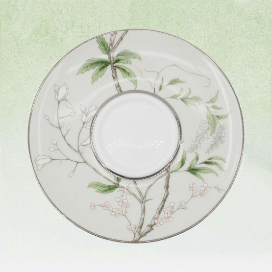 Spring Blossom Botanical Porcelain Coffee Cup & Saucer Set