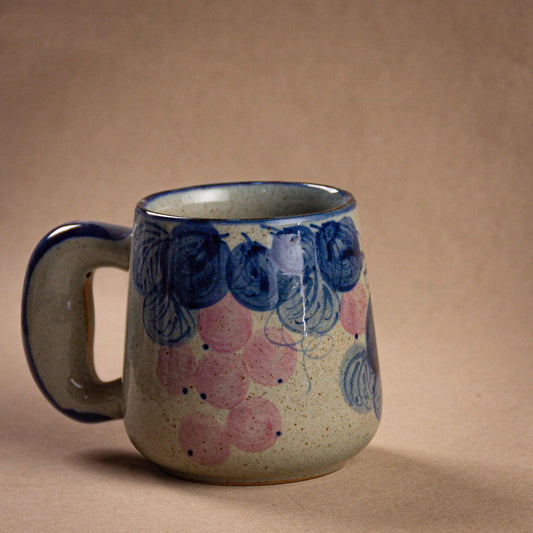 Blue & White Grape Vine Ceramic Mug